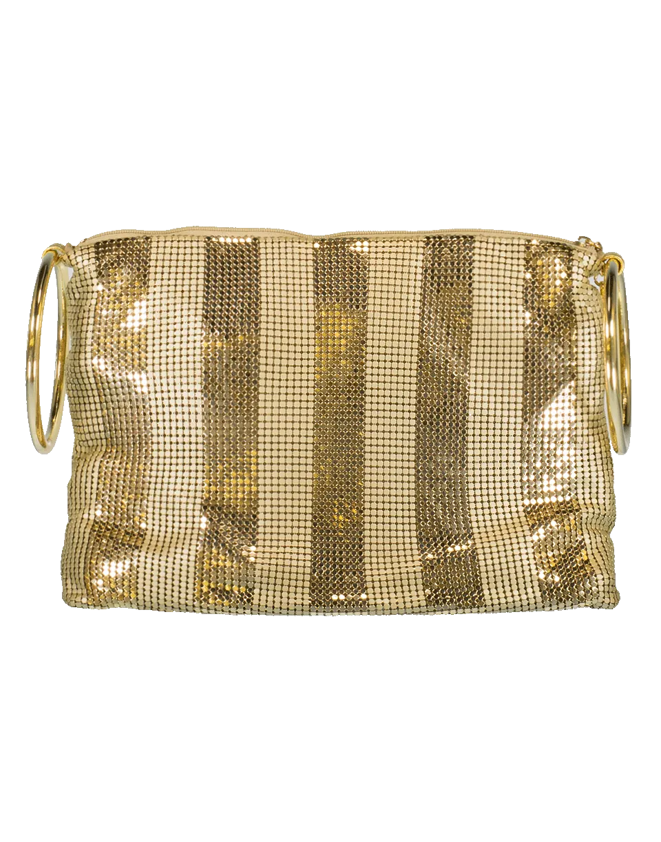 Matte Shiny Mesh Stripes Bag