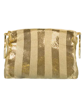 Matte Shiny Mesh Stripes Bag