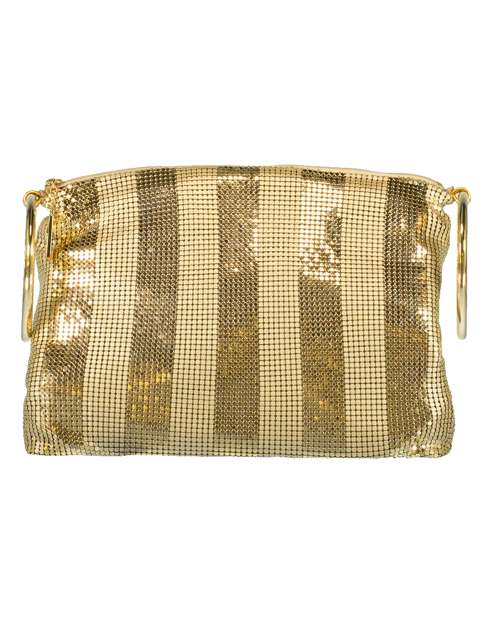 Matte Shiny Mesh Stripes Bag