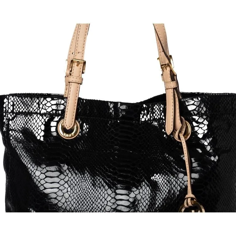 Michael Kors Jet Set Python Leather North South Tote