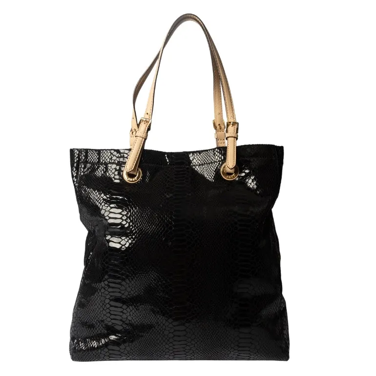 Michael Kors Jet Set Python Leather North South Tote