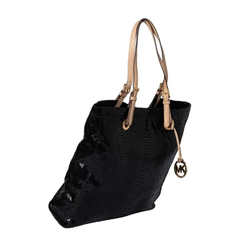 Michael Kors Jet Set Python Leather North South Tote