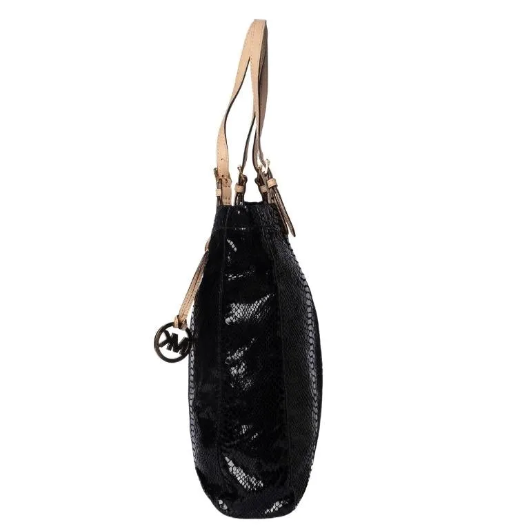 Michael Kors Jet Set Python Leather North South Tote