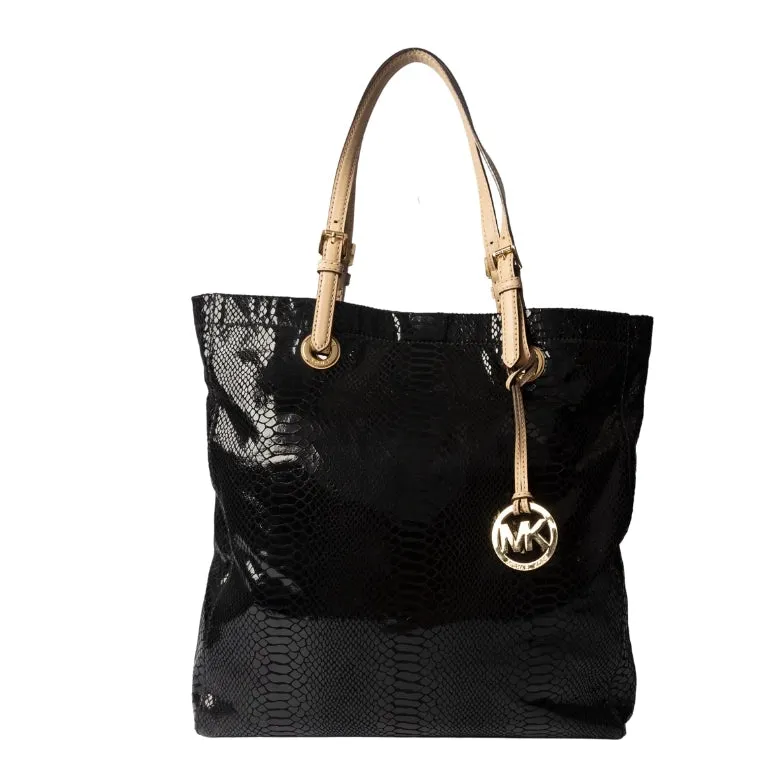 Michael Kors Jet Set Python Leather North South Tote