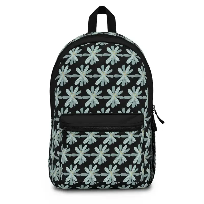 Midnight Blossom Backpack Blue Flowers Chic Comfort