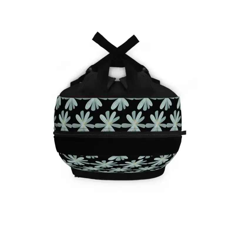 Midnight Blossom Backpack Blue Flowers Chic Comfort