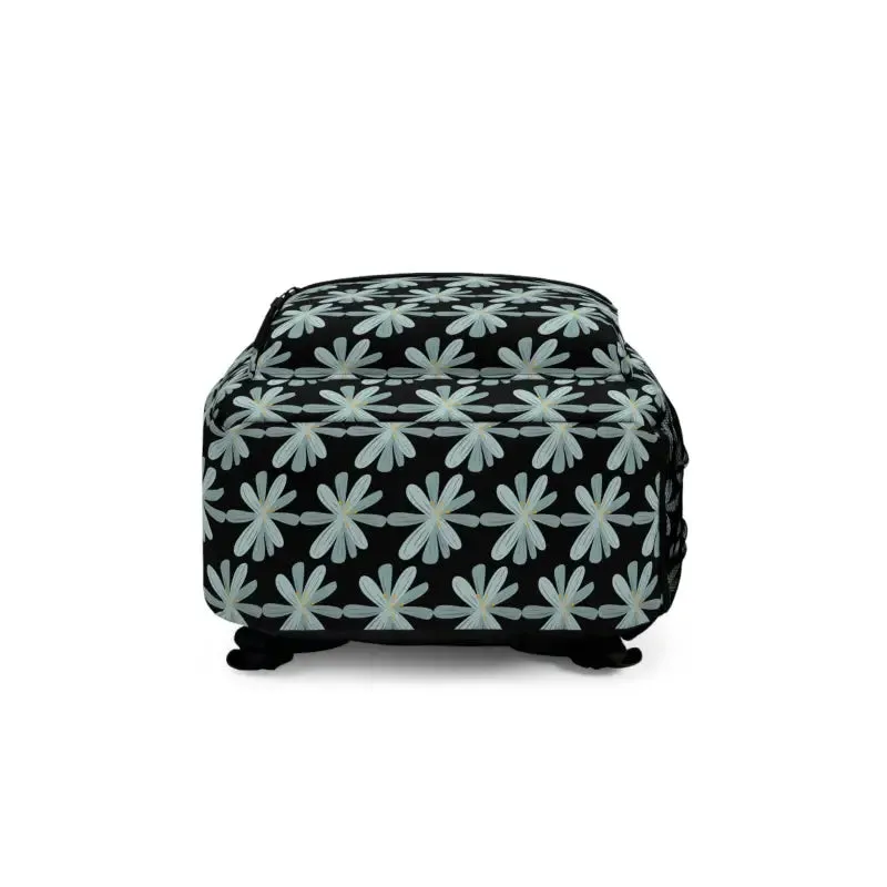 Midnight Blossom Backpack Blue Flowers Chic Comfort