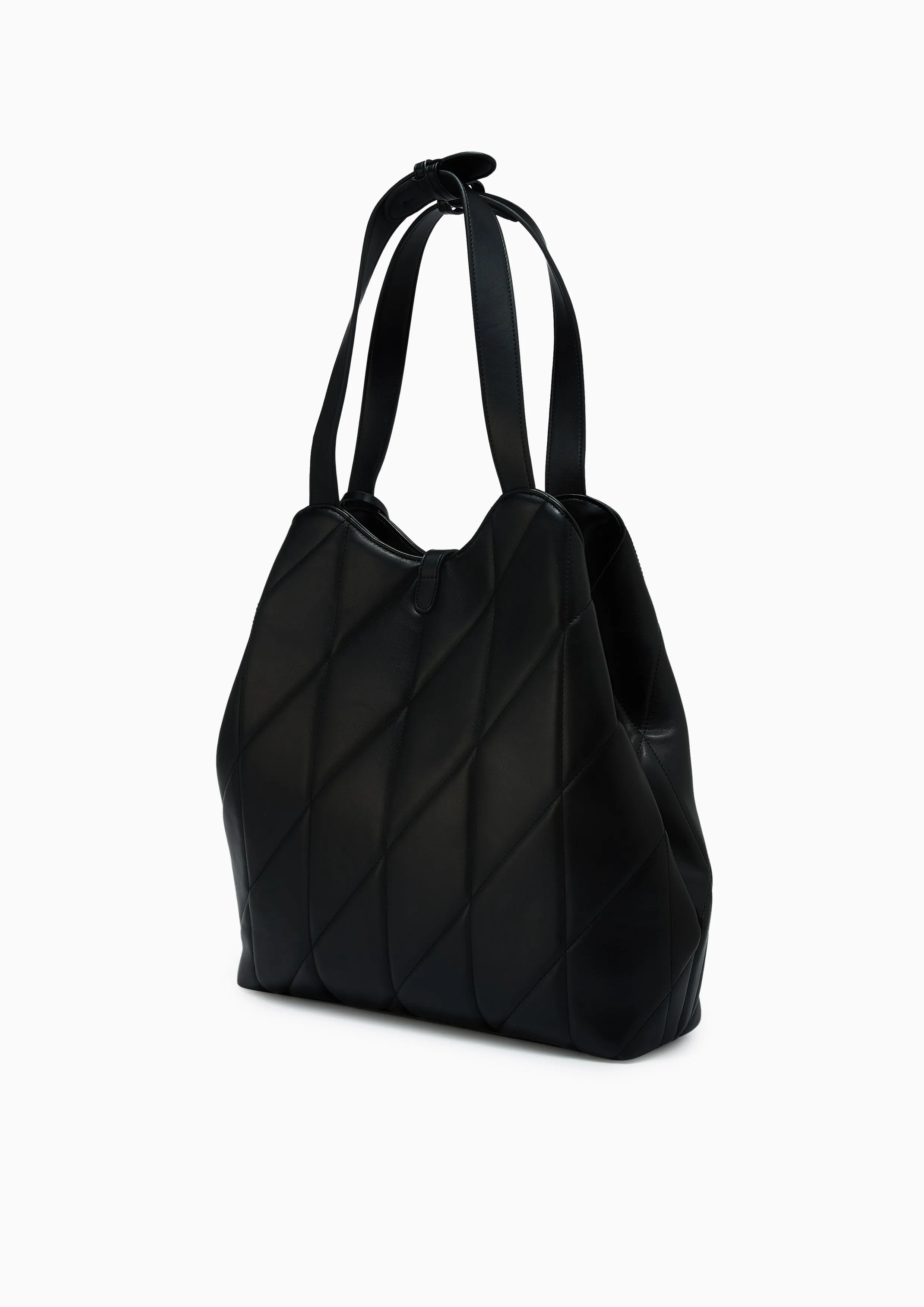 Monica Infinite Quilted XL Crossbody Bag - Black
