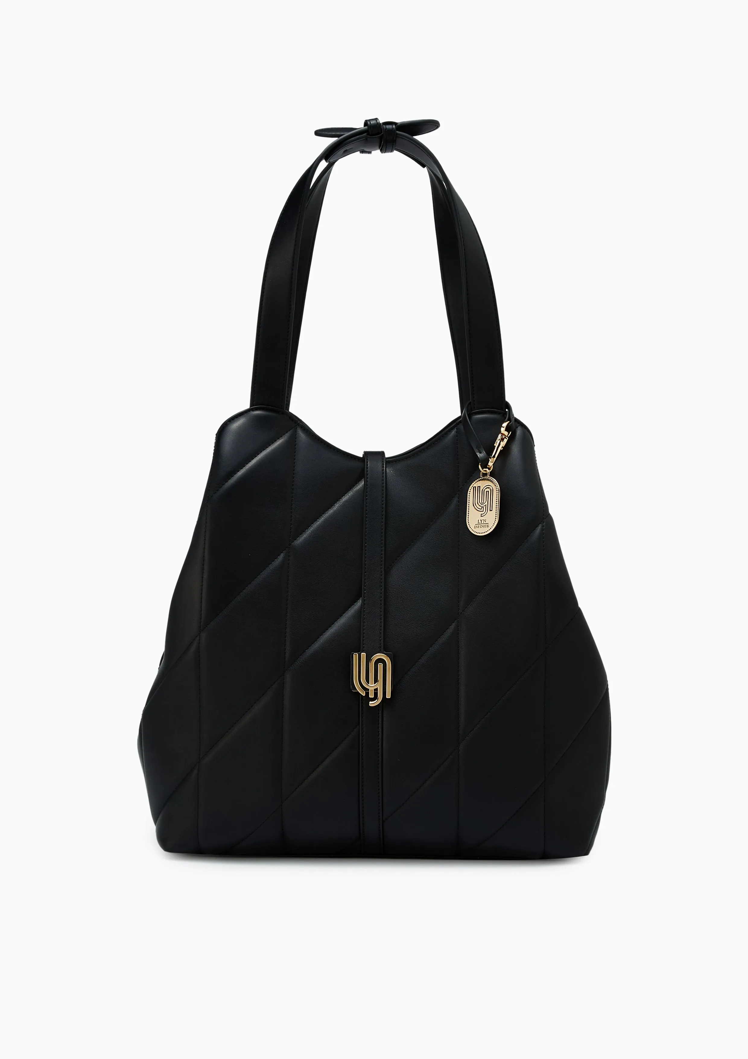 Monica Infinite Quilted XL Crossbody Bag - Black