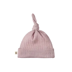 Nature Baby Merino Knotted Beanie Pointelle - Lilac