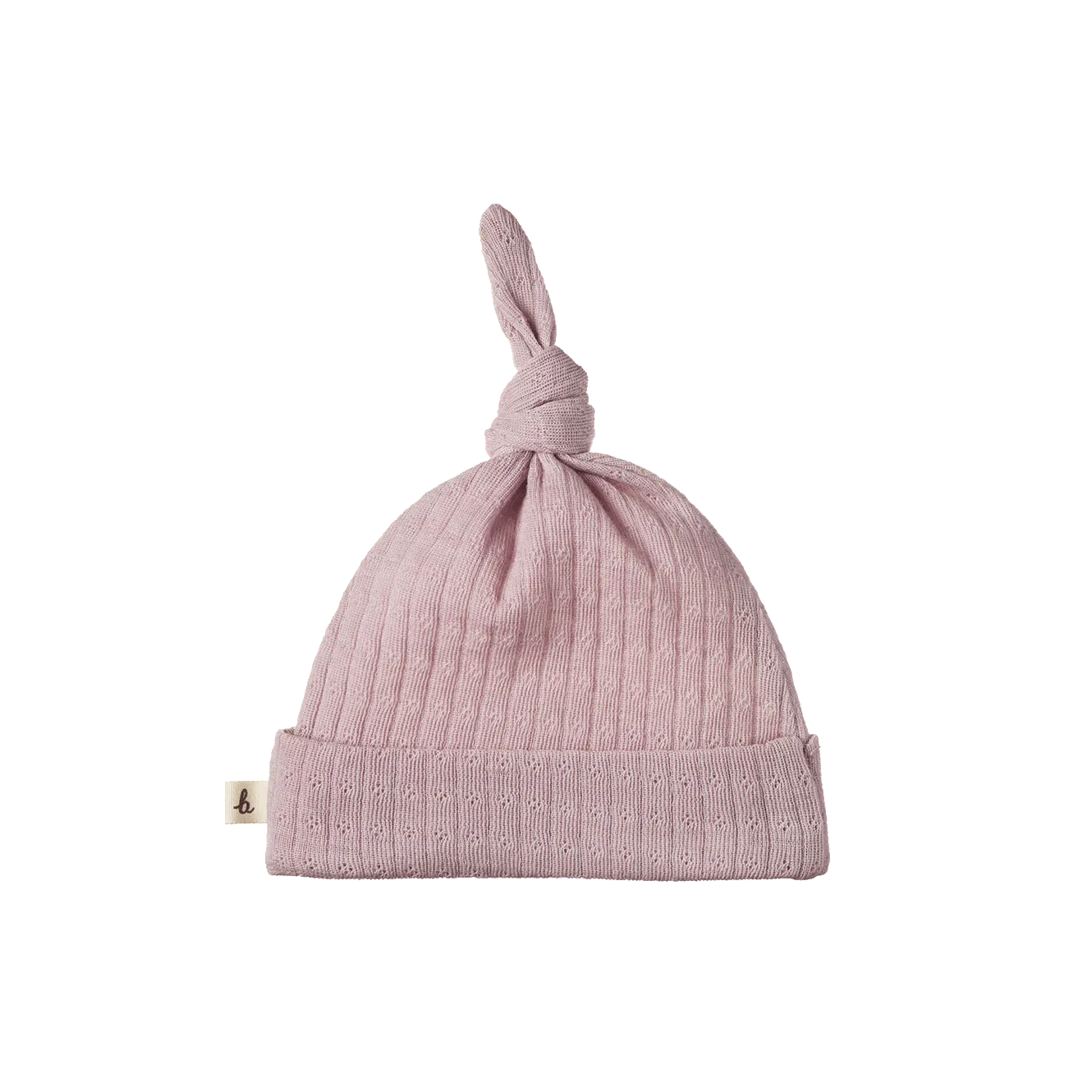 Nature Baby Merino Knotted Beanie Pointelle - Lilac