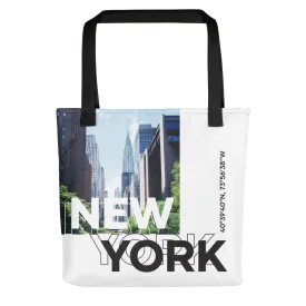 New York Coordinates White Tote Bag