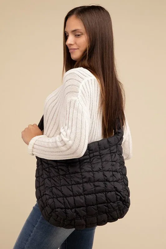 Quilted Puffer Tote Bag