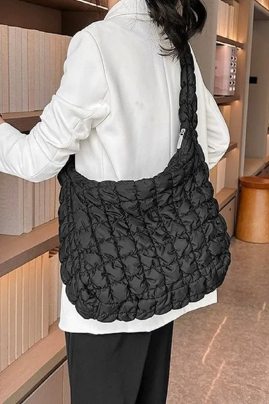Quilted Puffer Tote Bag