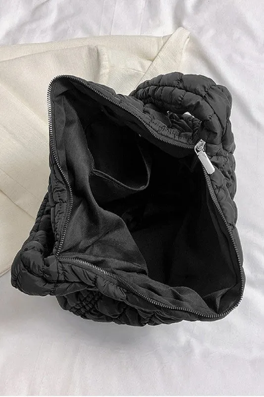 Quilted Puffer Tote Bag