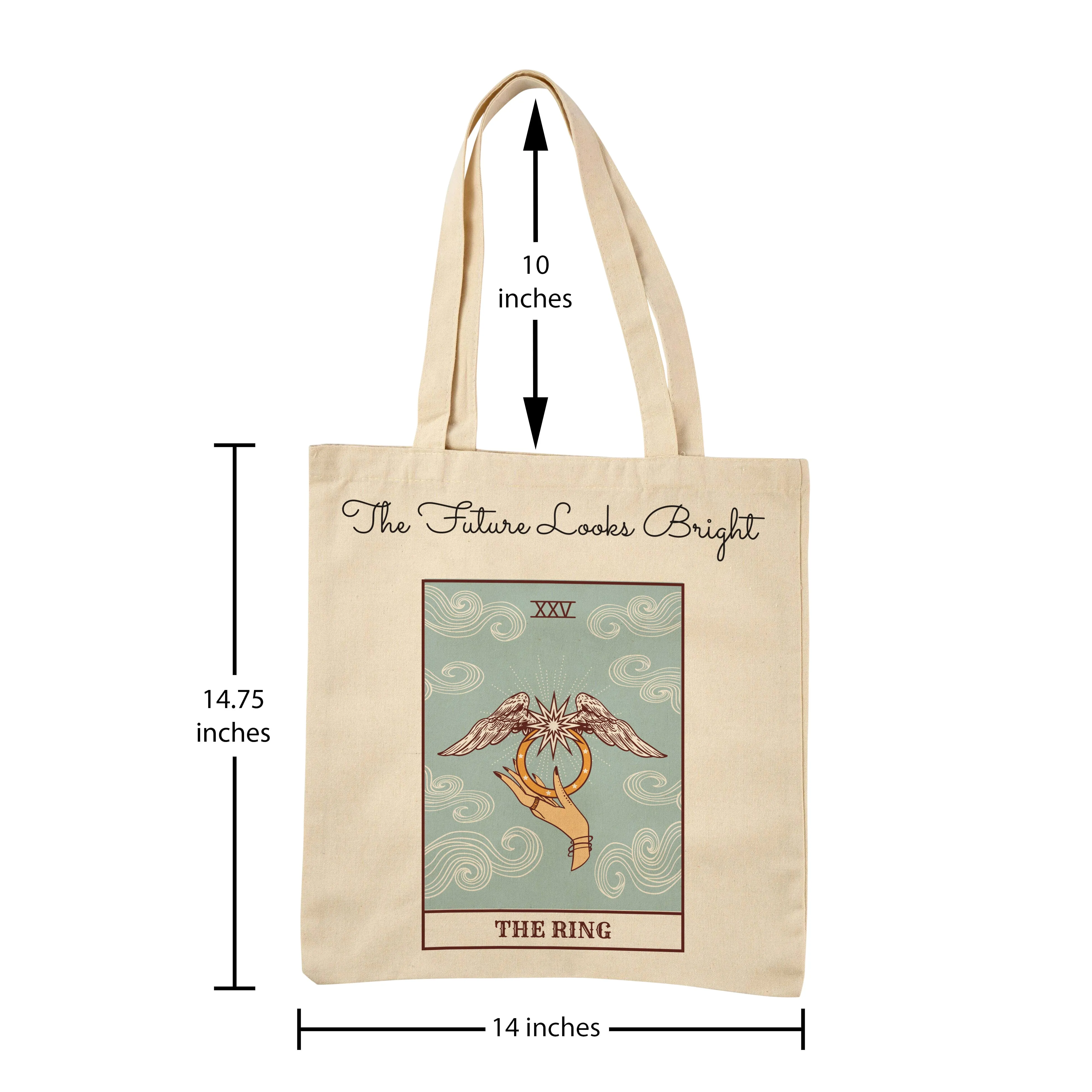 Reusable Cotton Tote Bag - Eco-Friendly Shopping Bag for Groceries - 15"