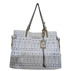 River Island Laser-Cut Beach Tote Bag
