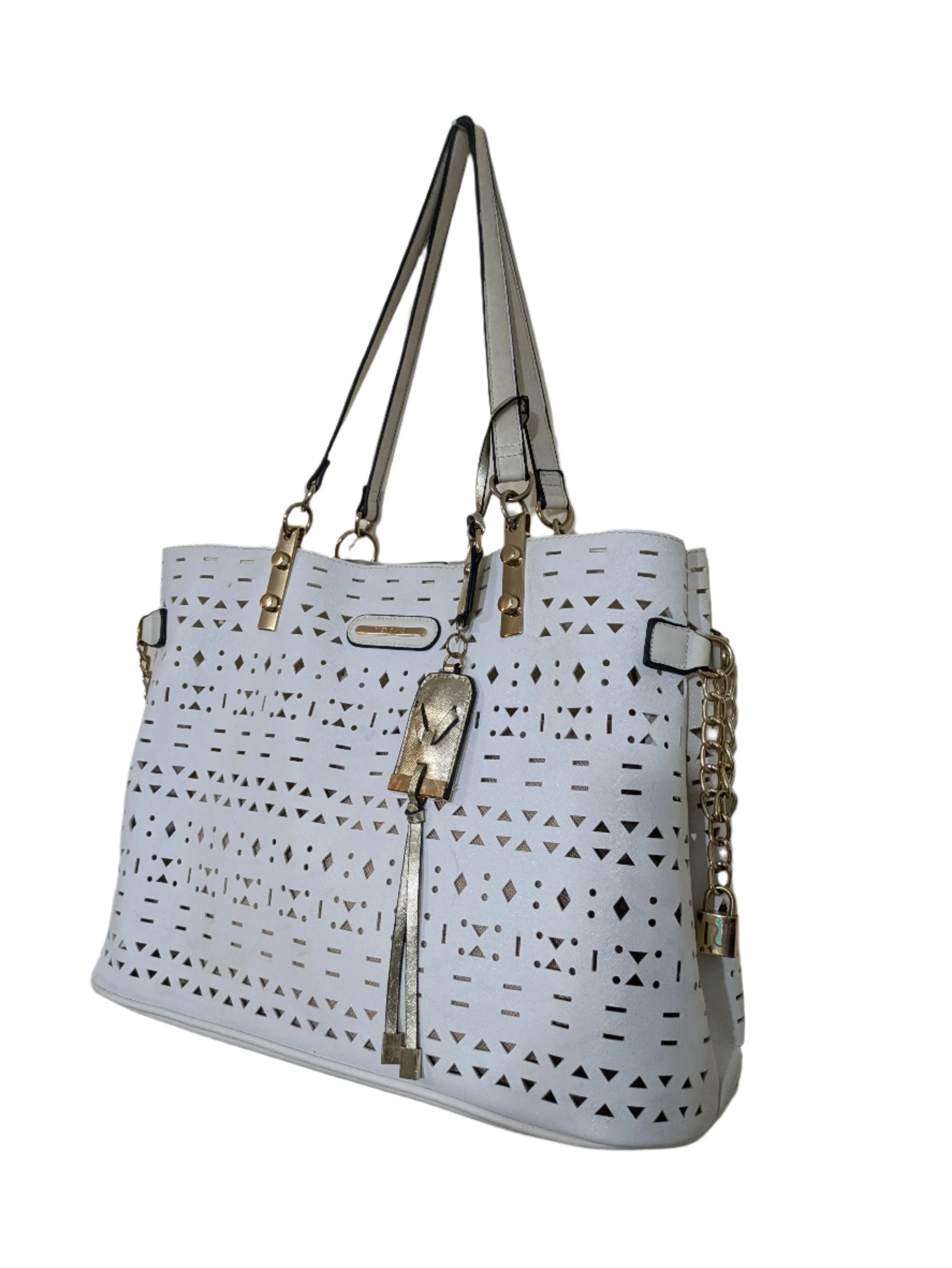 River Island Laser-Cut Beach Tote Bag