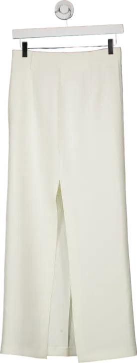 River Island White Wide Leg Trousers UK 8