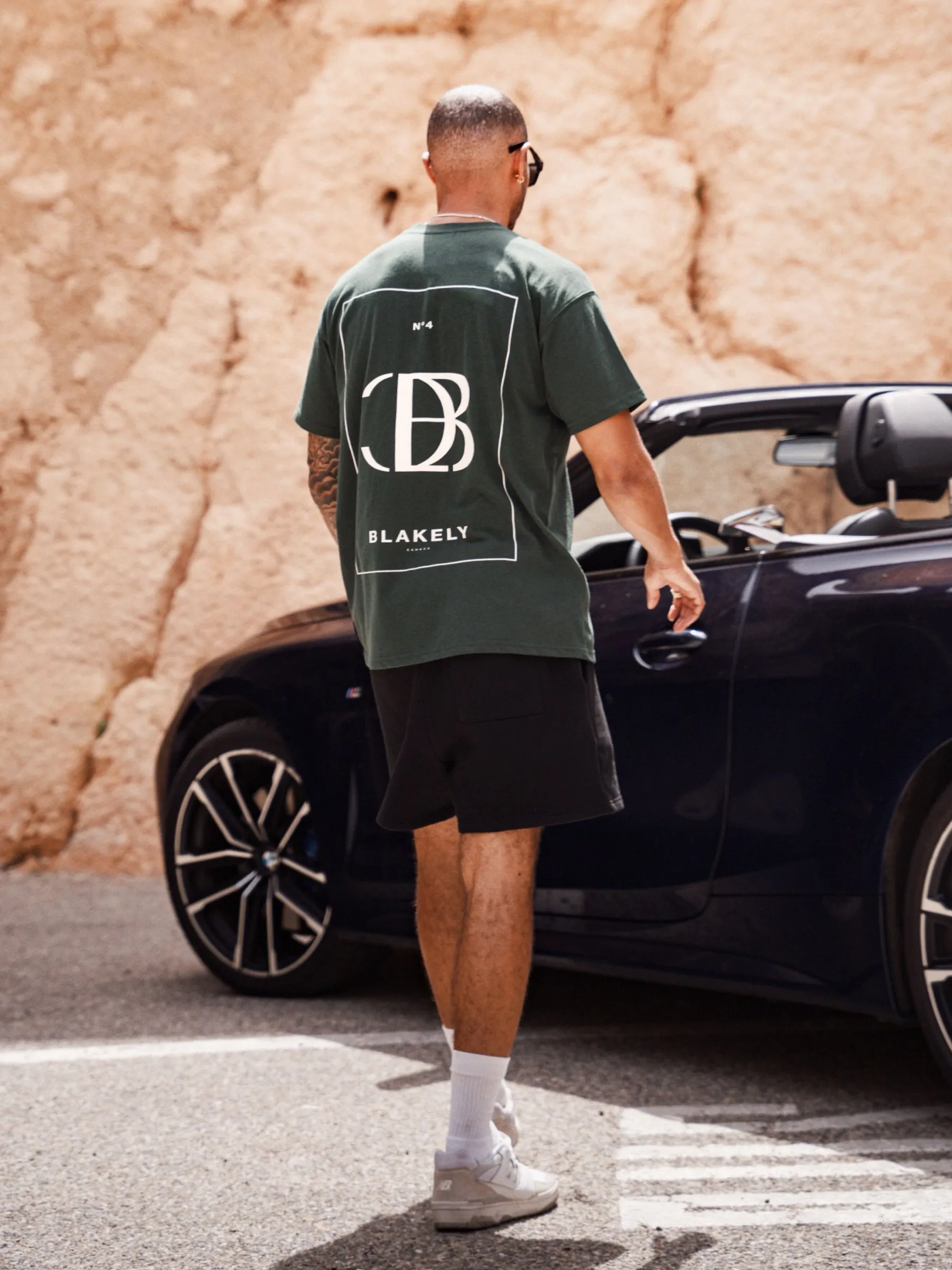 Riviera Initial Relaxed T-Shirt - Dark Green