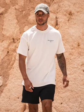 Riviera Initial Relaxed T-Shirt - Off White
