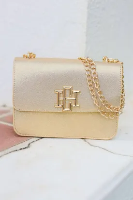 Rory Crossbody Gold Saffiano
