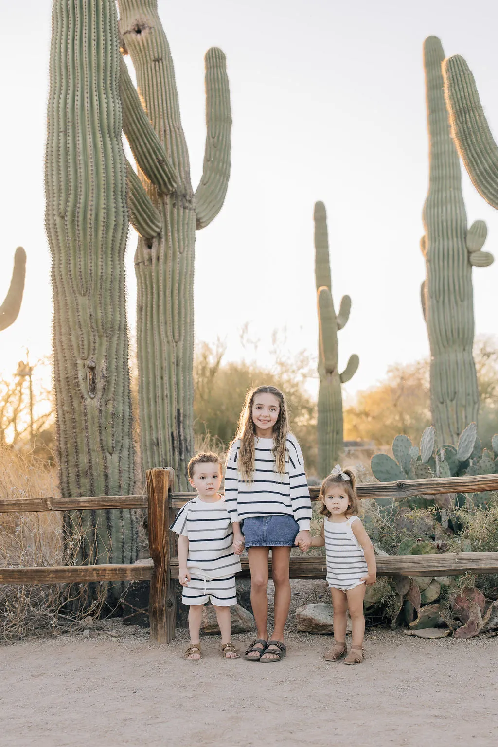 Sage   Navy Stripe Knit Short Set