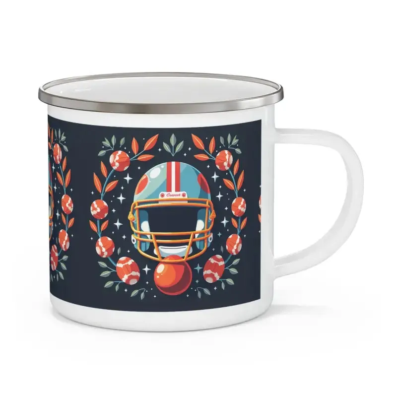 Score Big Super Football Enamel Camping Mug