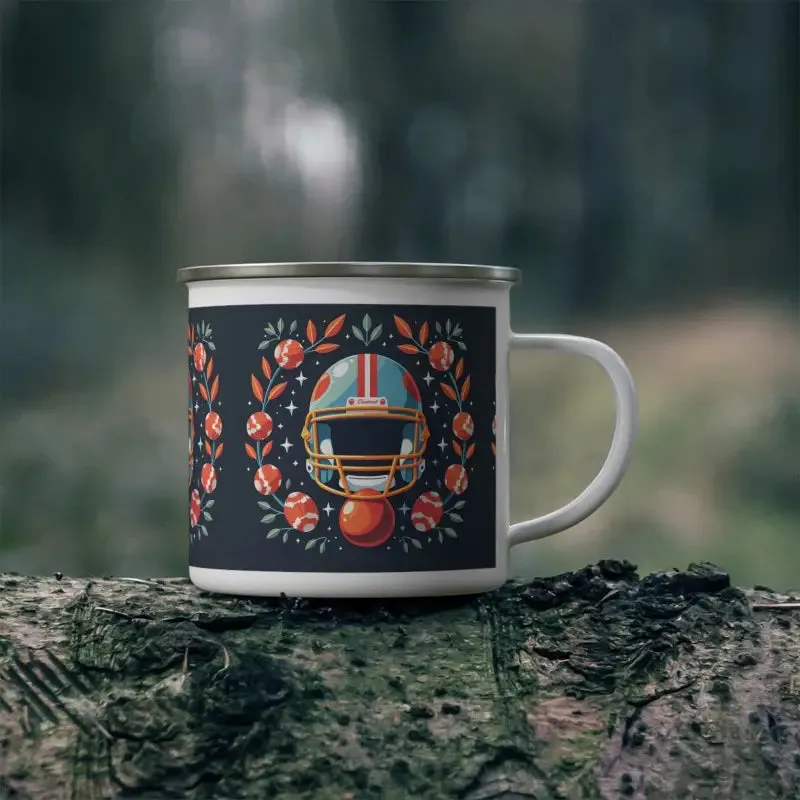 Score Big Super Football Enamel Camping Mug