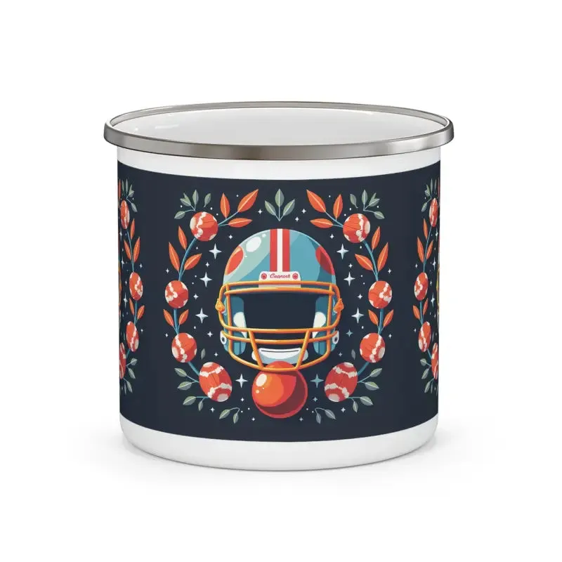 Score Big Super Football Enamel Camping Mug
