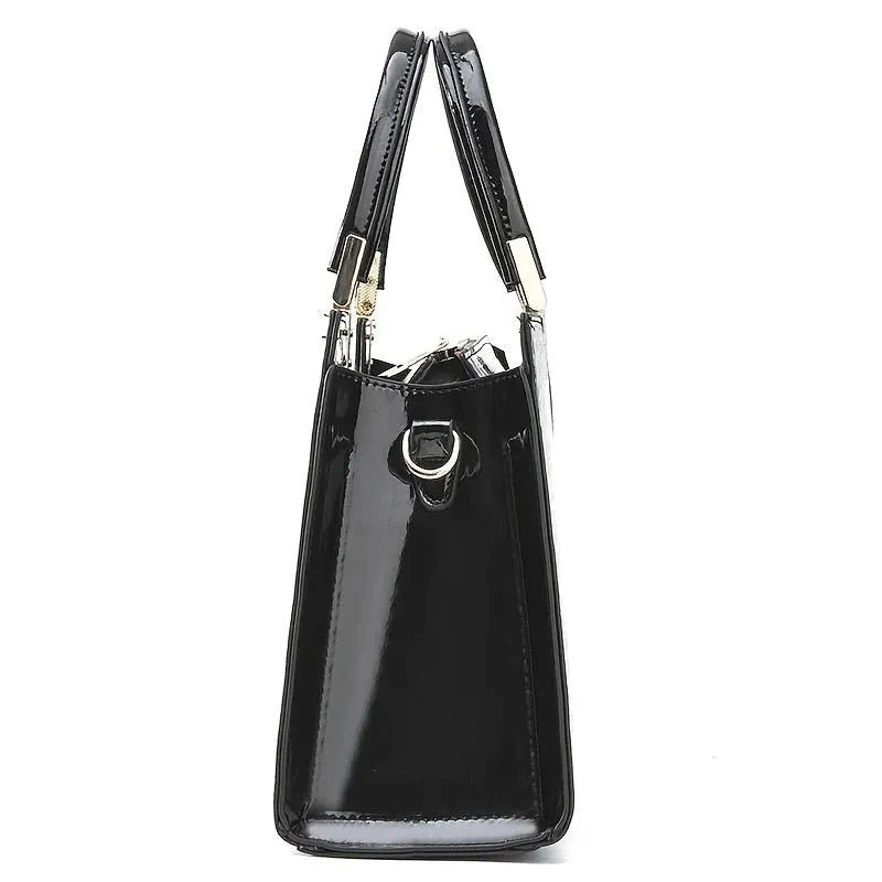 Shiny crocodile handbag