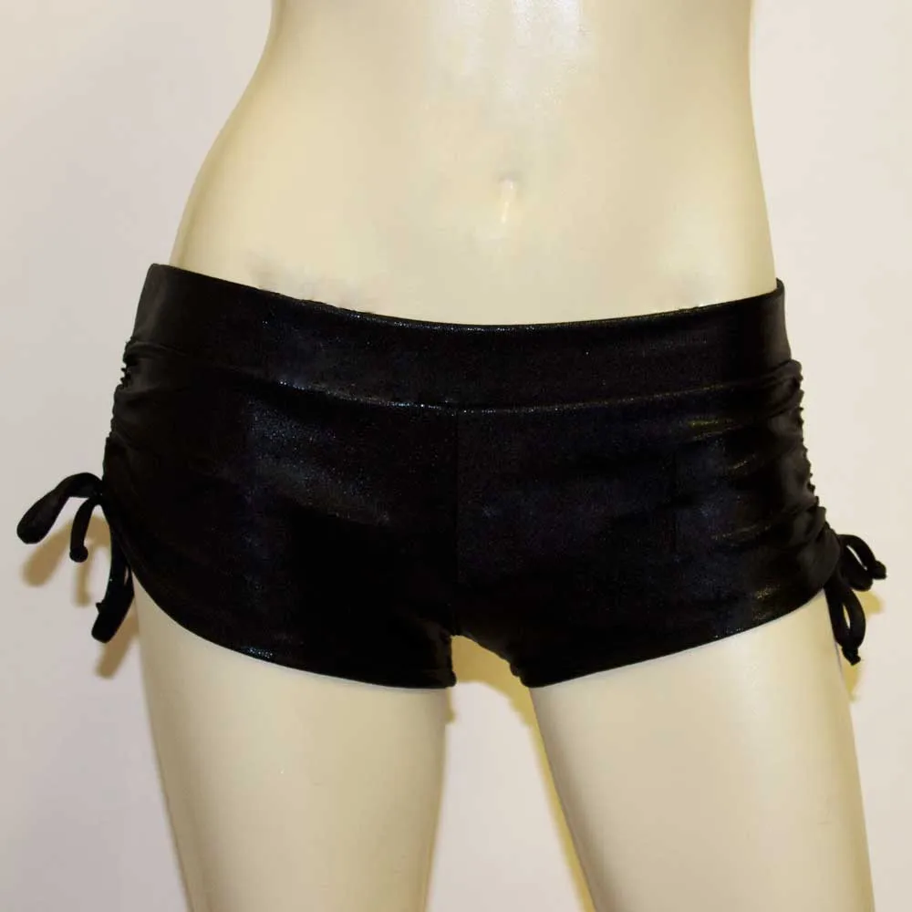 Side Tie Short- Black Mystique