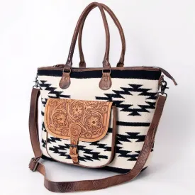 Sioux City Leather Western Crossbody Tote Bag