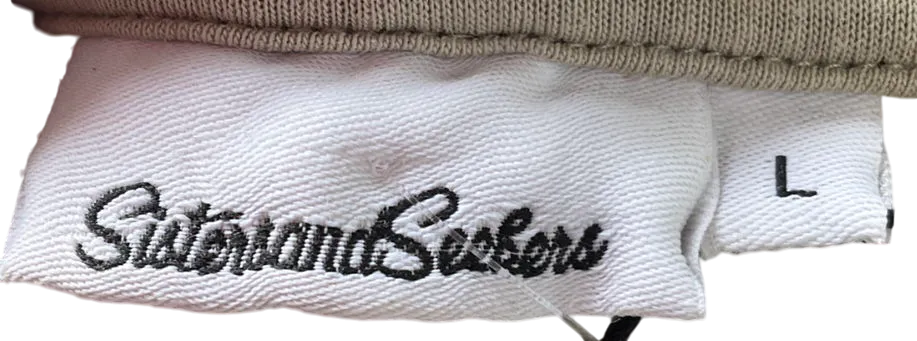 Sisters & Seekers Beige Holy Hoodie In Bone UK L