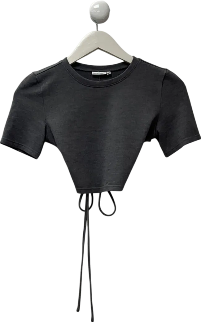 Sisters & Seekers Grey Coop Tie Crop In Rain UK 6