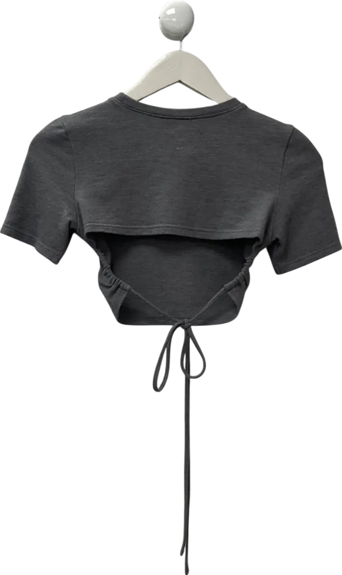 Sisters & Seekers Grey Coop Tie Crop In Rain UK 6