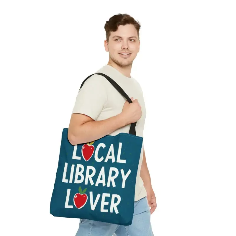 Sleek Black Tote Bag for Local Library and City Life