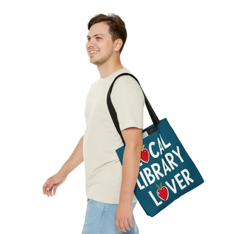 Sleek Black Tote Bag for Local Library and City Life