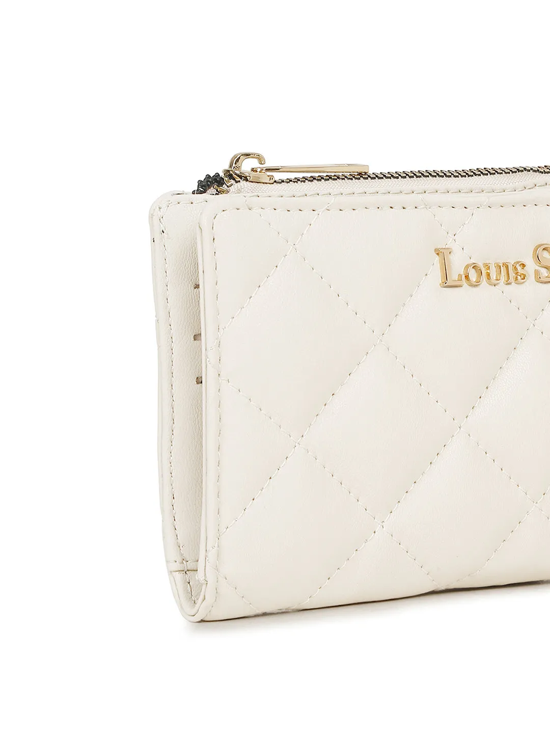 Stylish Beige Clutch Purse for Women with Snap Button Closure