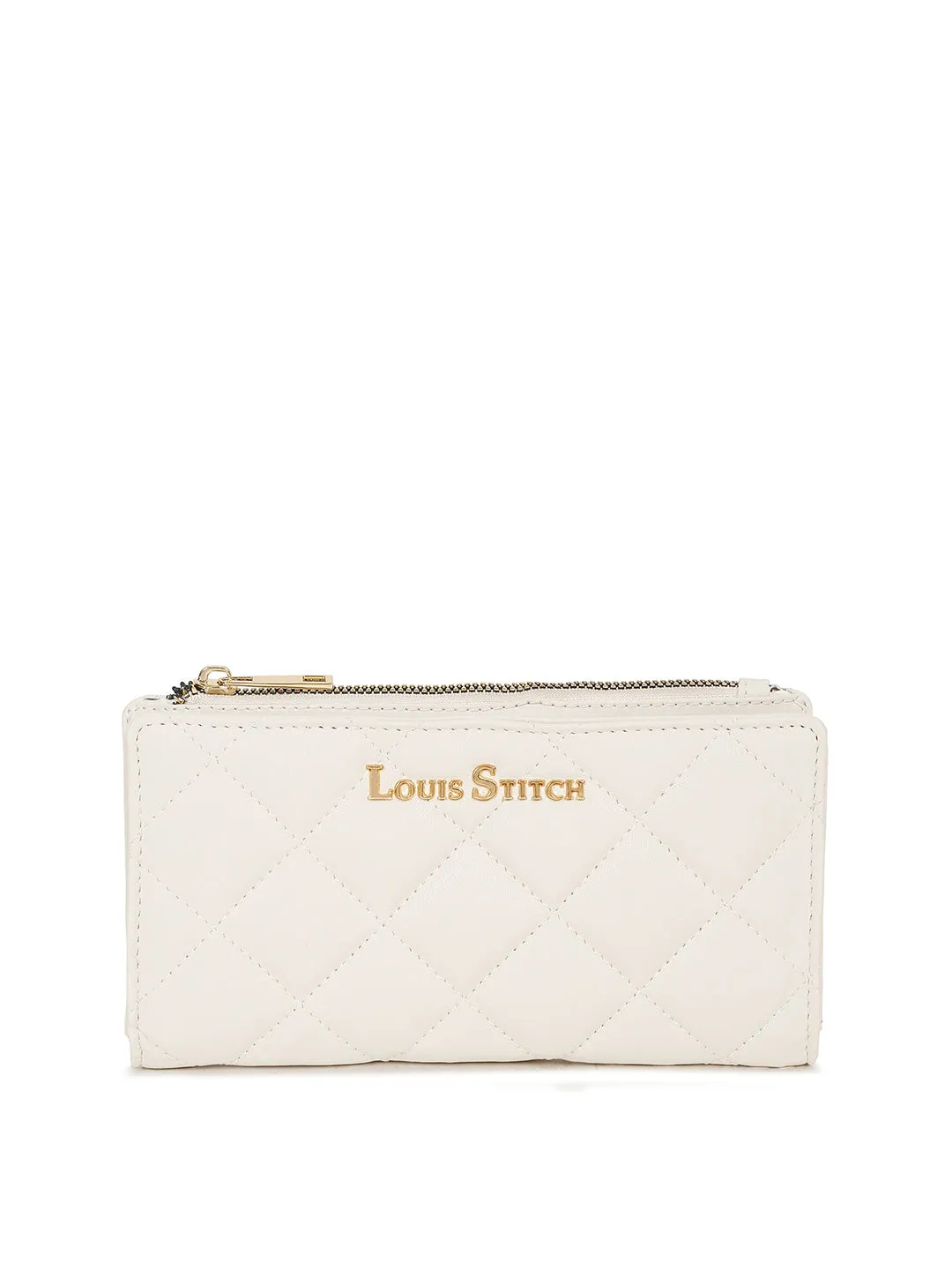 Stylish Beige Clutch Purse for Women with Snap Button Closure