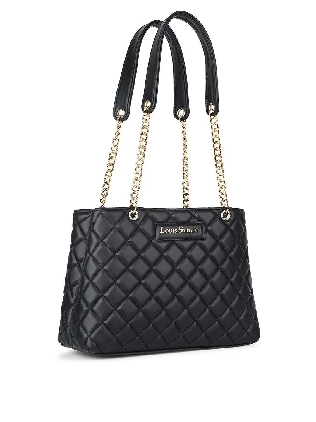 Stylish Black Multi Pocket Ladies Satchel Handbag