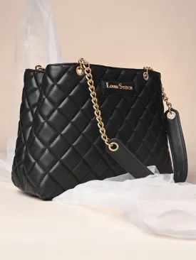 Stylish Black Multi Pocket Ladies Satchel Handbag