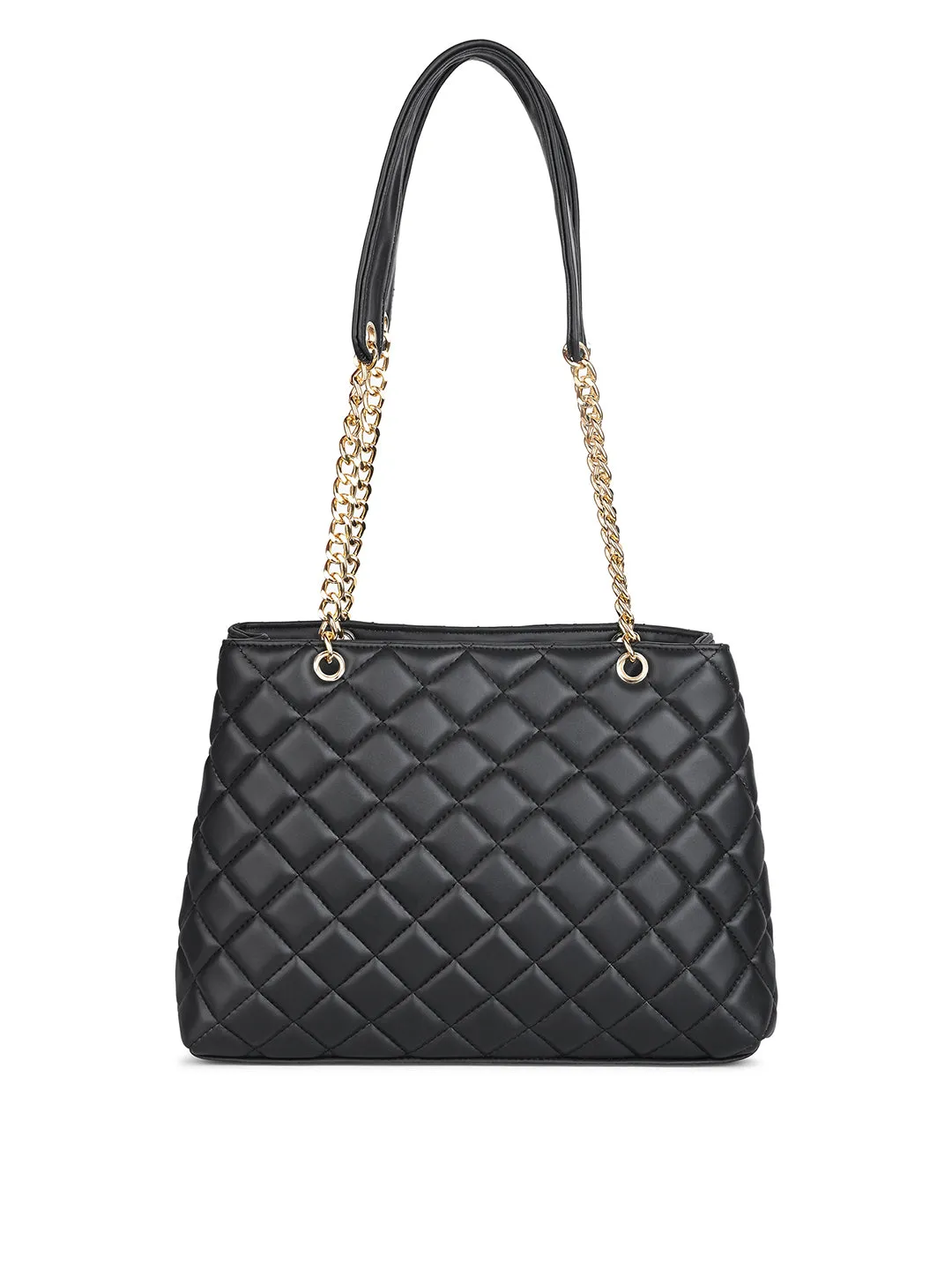 Stylish Black Multi Pocket Ladies Satchel Handbag