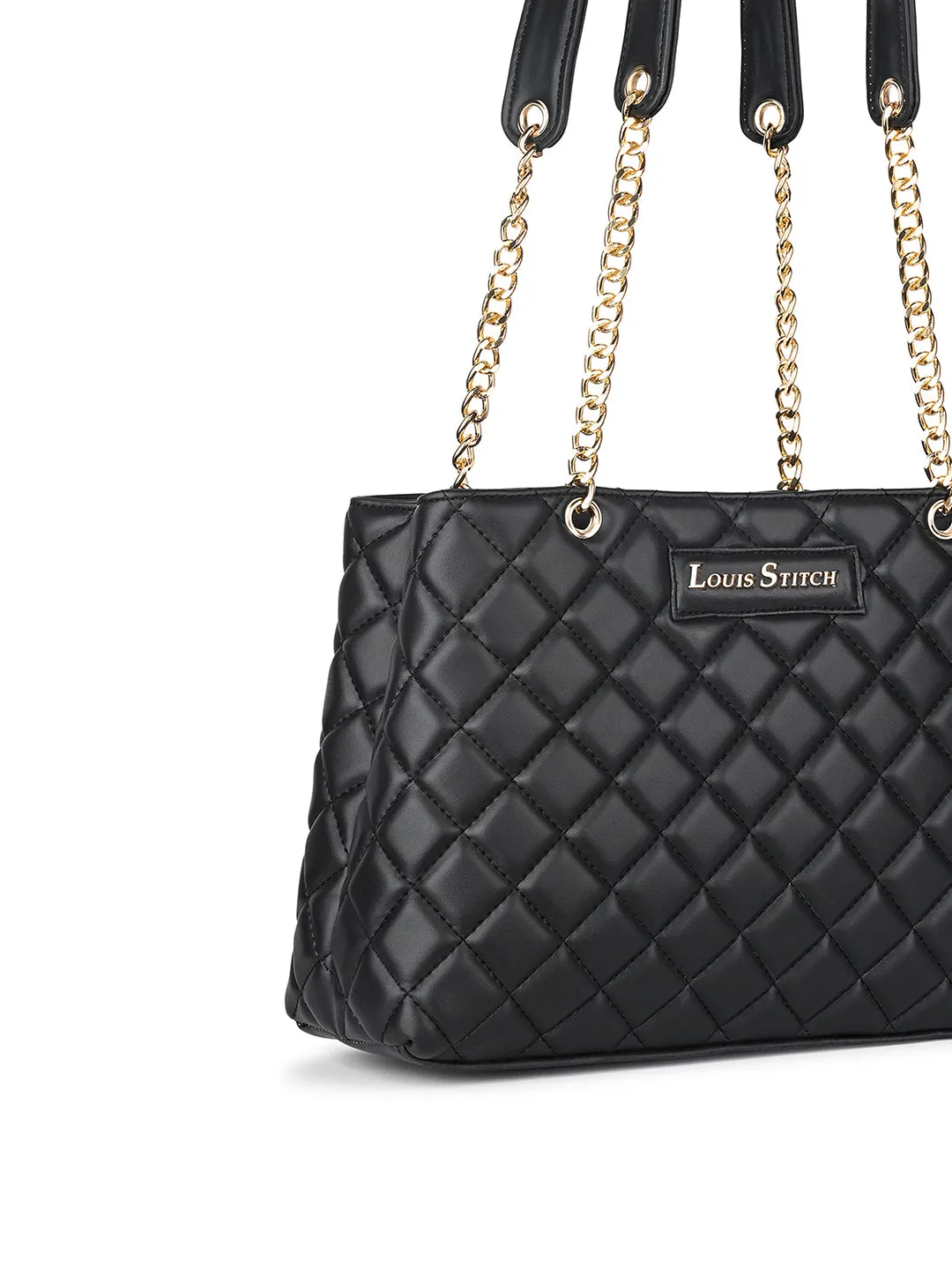 Stylish Black Multi Pocket Ladies Satchel Handbag