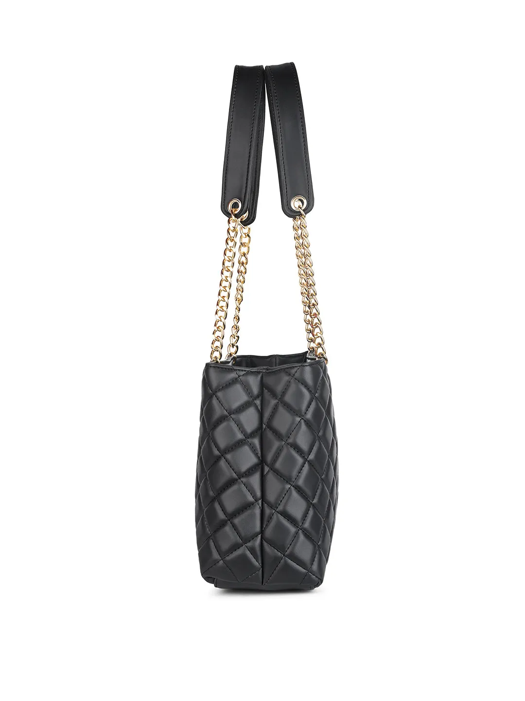 Stylish Black Multi Pocket Ladies Satchel Handbag