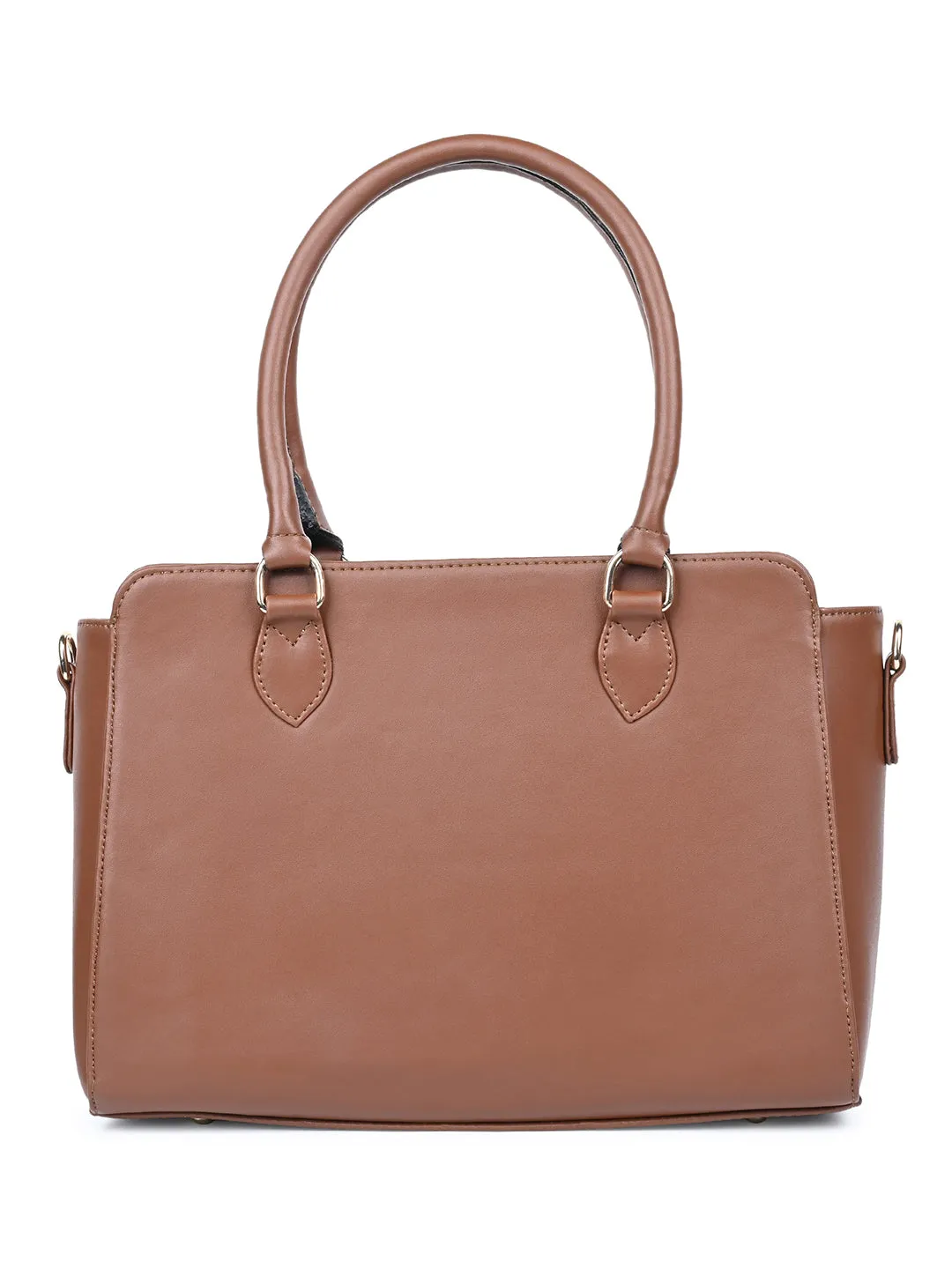 Stylish Brown Multi-Pocket Satchel Handbag for Women