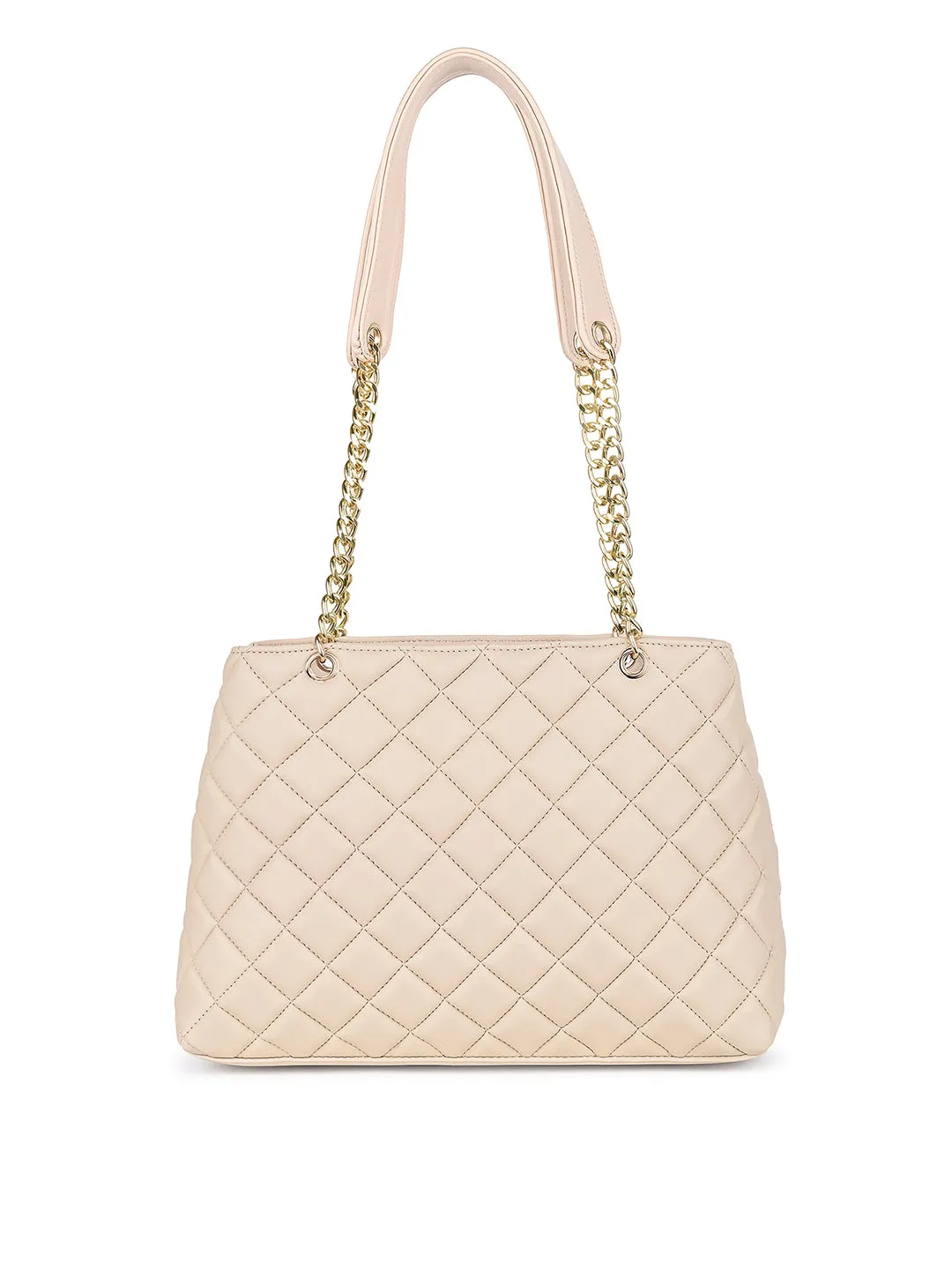 Stylish Peach Multi Pocket Ladies Satchel Handbag
