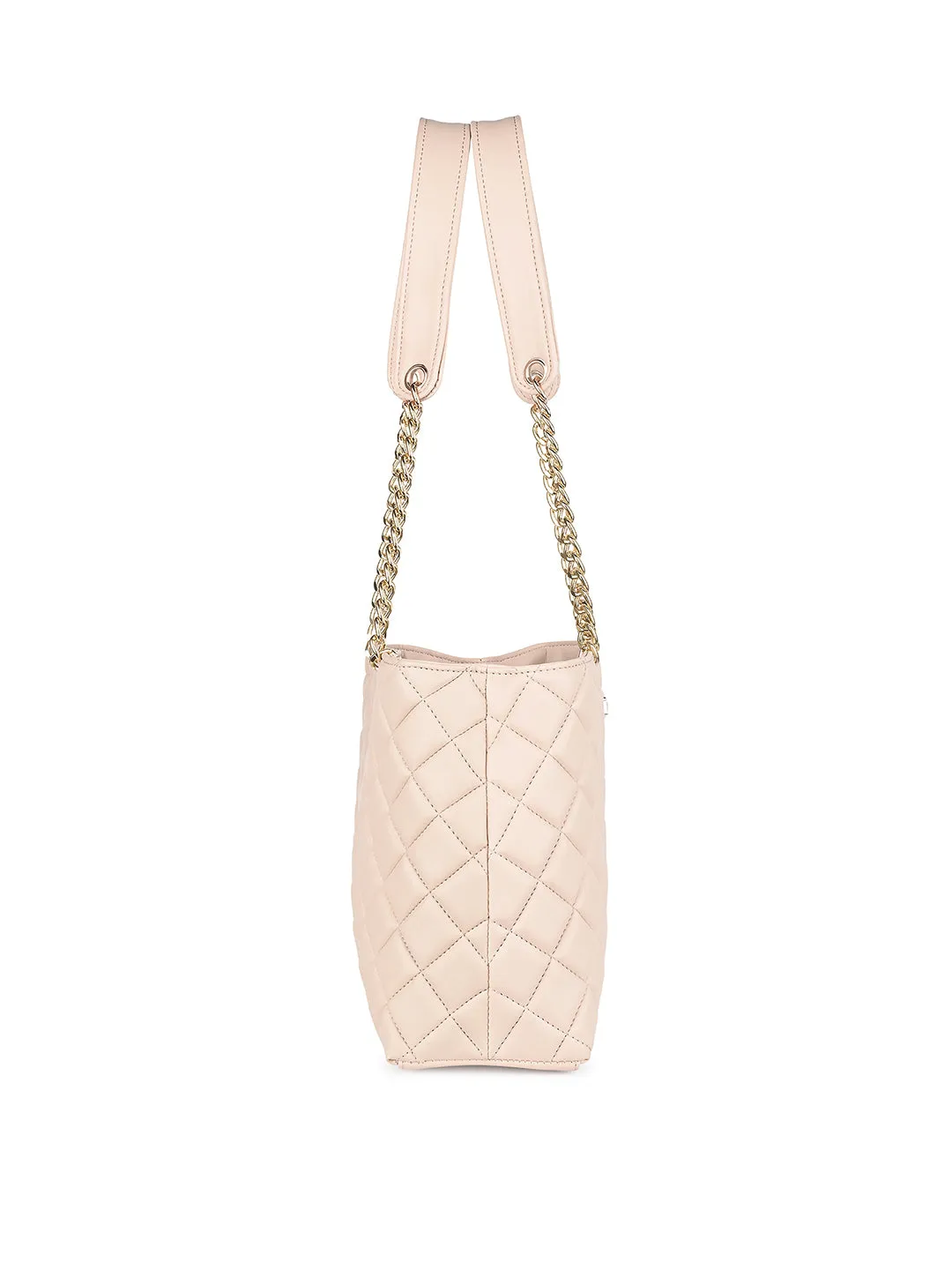Stylish Peach Multi Pocket Ladies Satchel Handbag