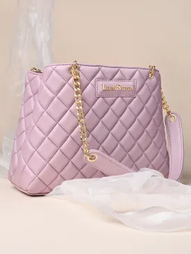 Stylish Pink Multi Pocket Ladies Satchel Handbag