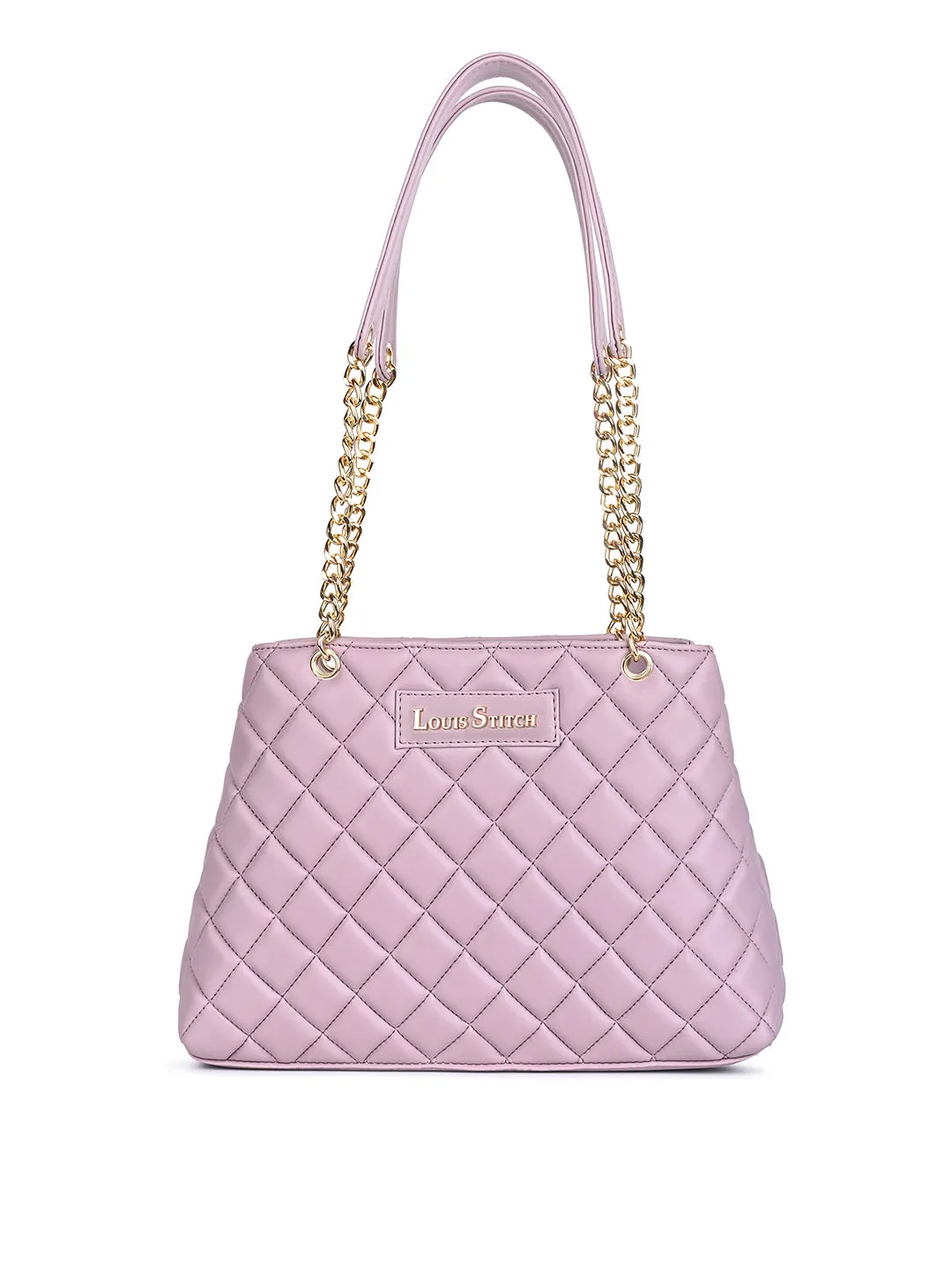 Stylish Pink Multi Pocket Ladies Satchel Handbag